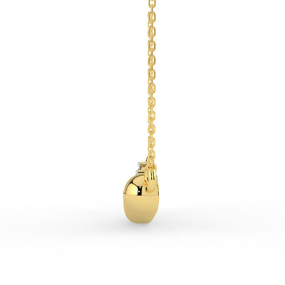 Curve Bar Lab Diamond Necklace