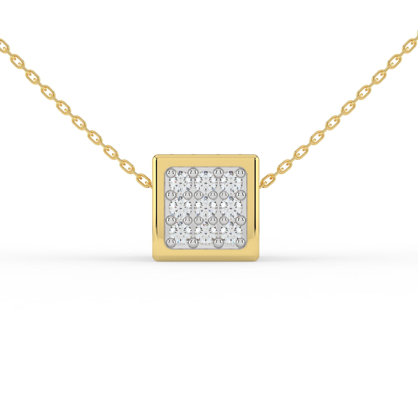 Lucky Cube Lab Diamond Pendant (With Chain)