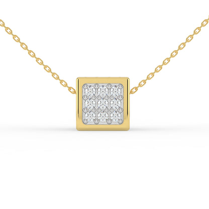 Lucky Cube Lab Diamond Pendant (With Chain)