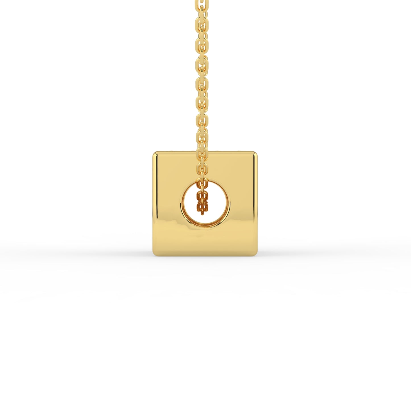 Lucky Cube Lab Diamond Pendant (With Chain)