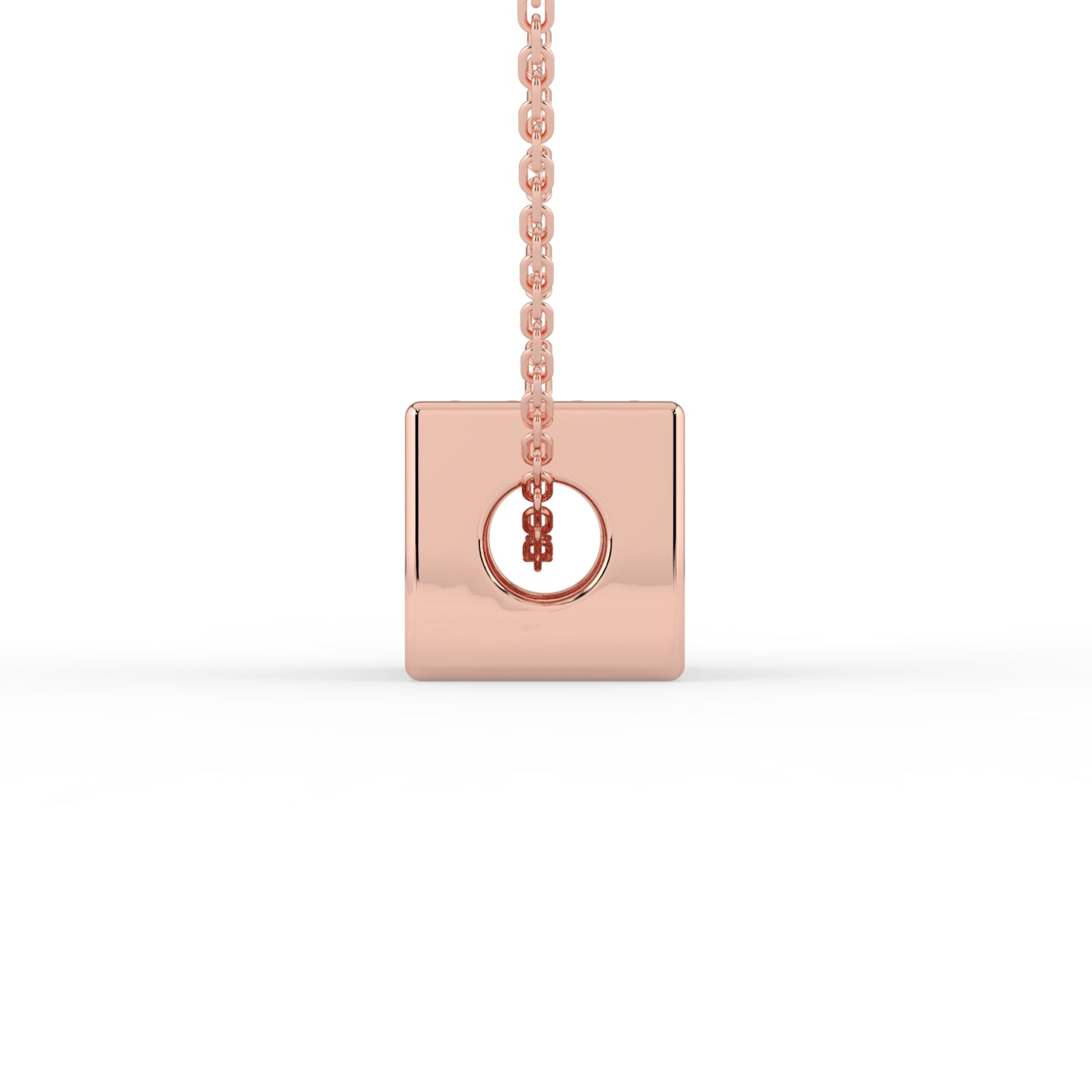 Lucky Cube Lab Diamond Pendant (With Chain)