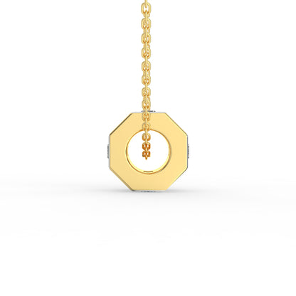 Baguette Lab Diamond Barrel Pendant (With Chain)