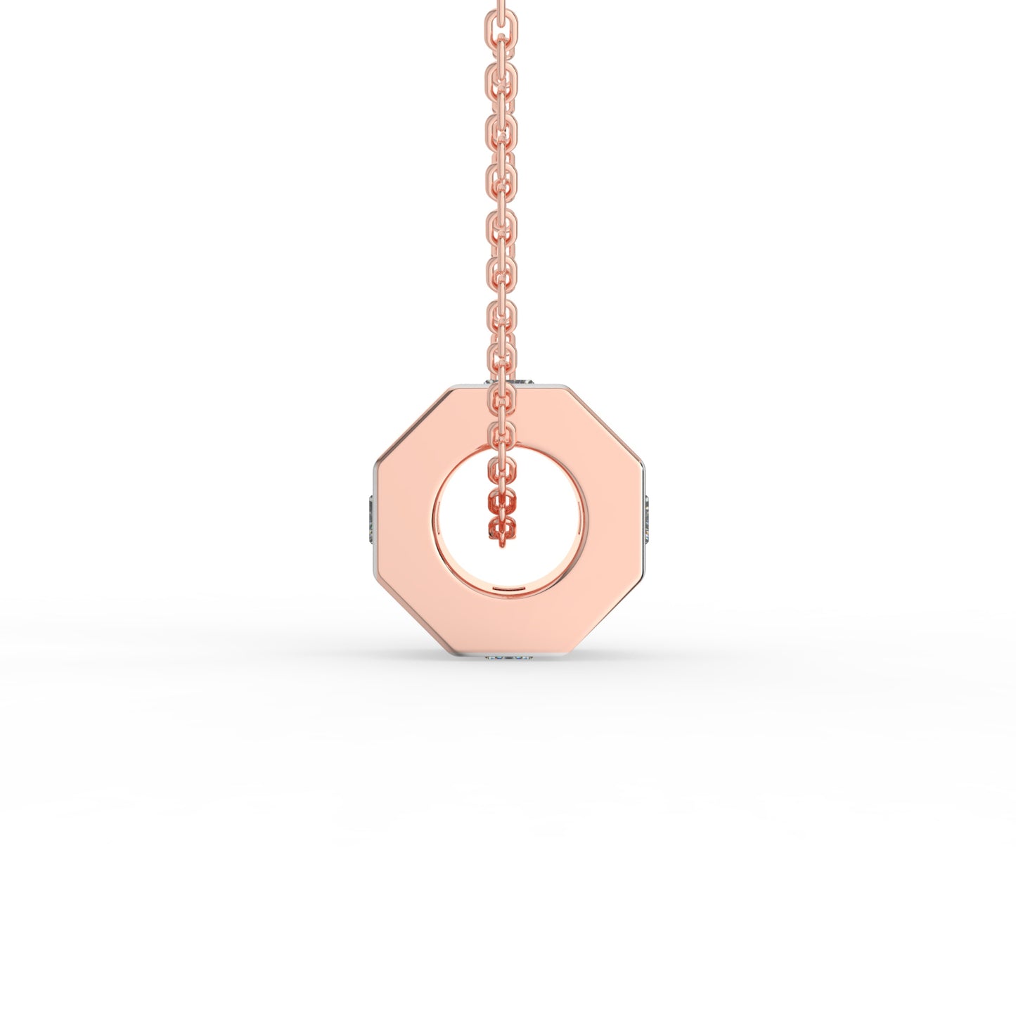 Baguette Lab Diamond Barrel Pendant (With Chain)