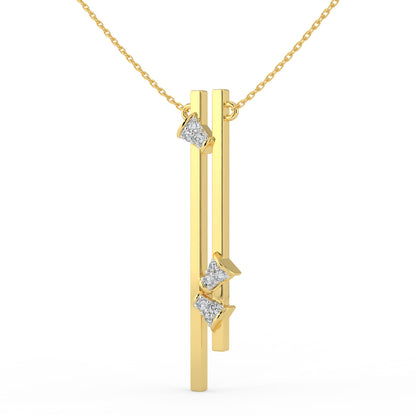 Aurora Lab Diamond Bar Necklace