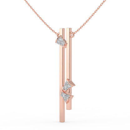 Aurora Lab Diamond Bar Necklace