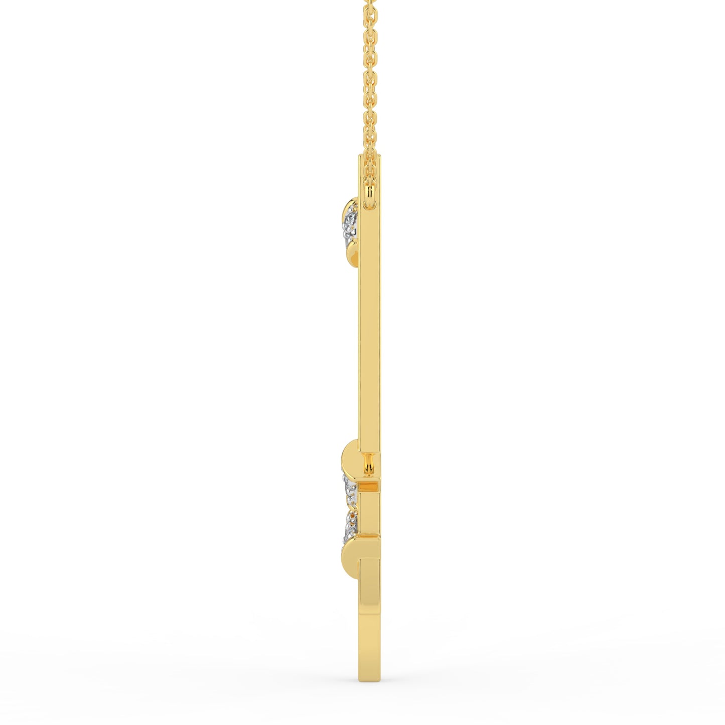 Aurora Lab Diamond Bar Necklace