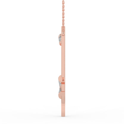 Aurora Lab Diamond Bar Necklace