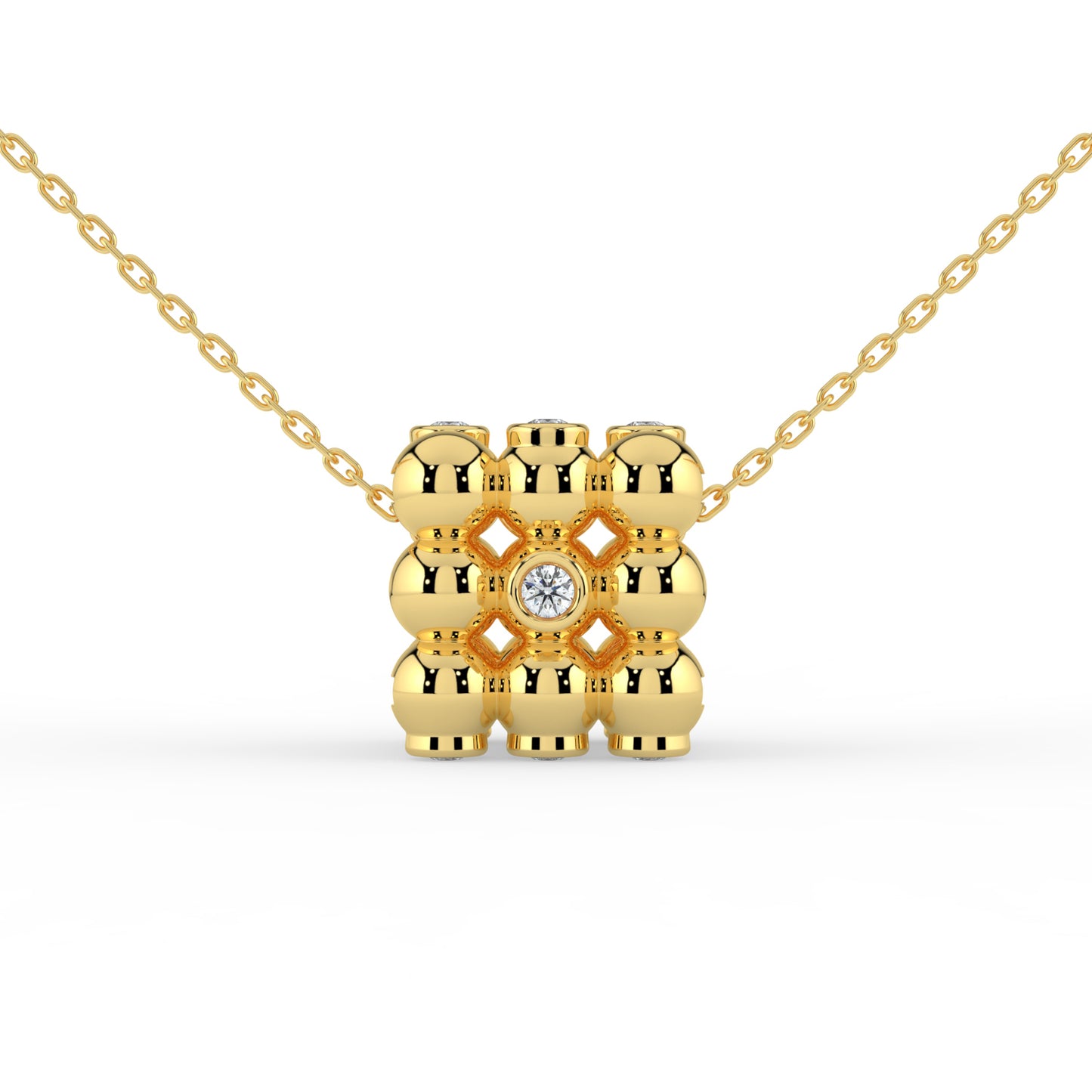 Pixel Lab Diamond Pendant (With Chain)