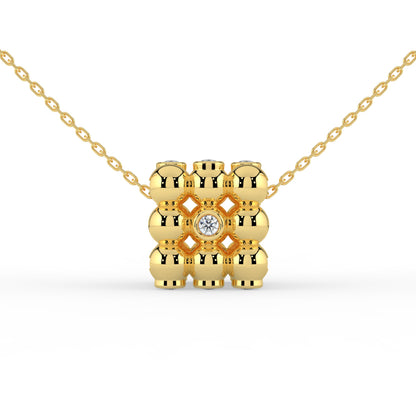 Pixel Lab Diamond Pendant (With Chain)