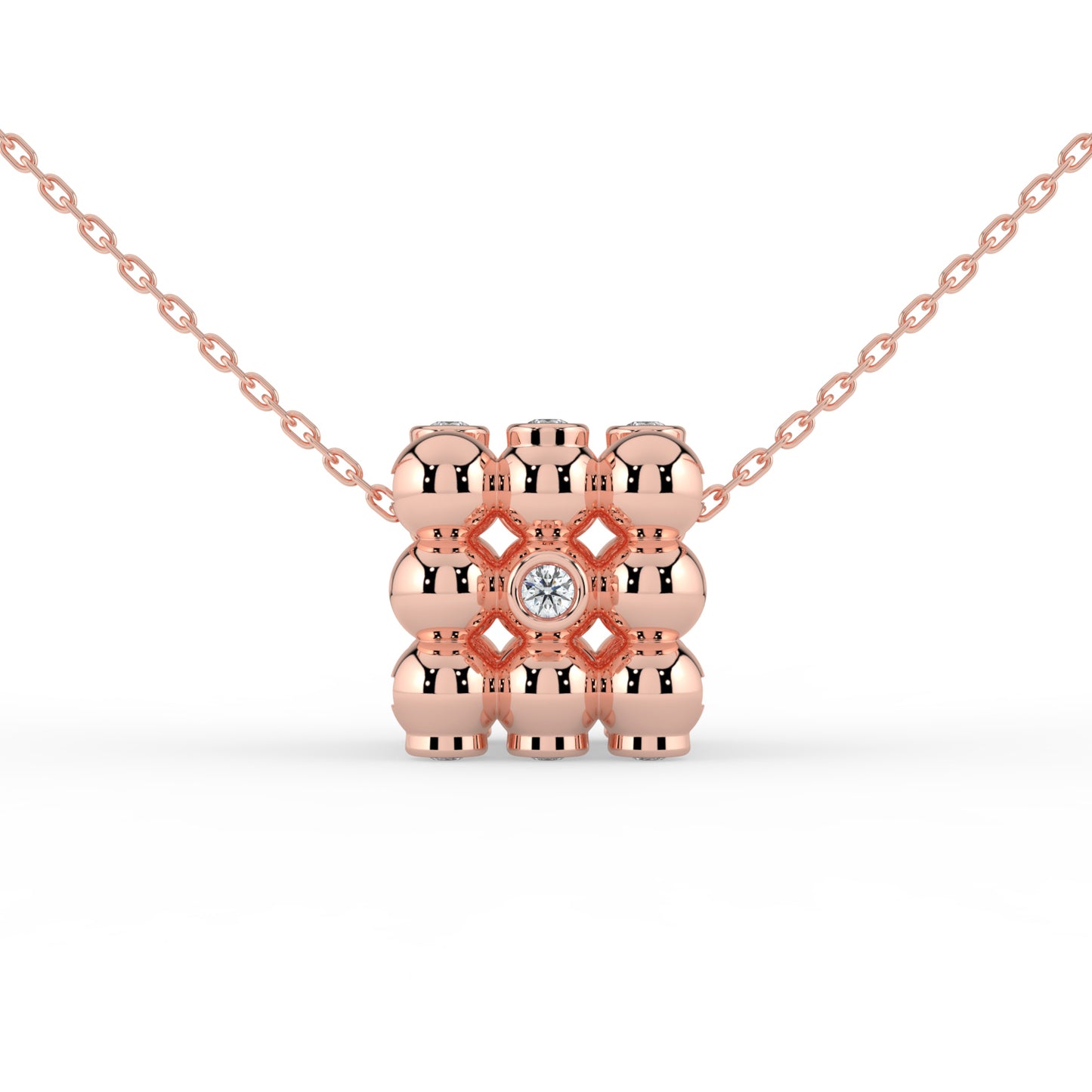 Pixel Lab Diamond Pendant (With Chain)
