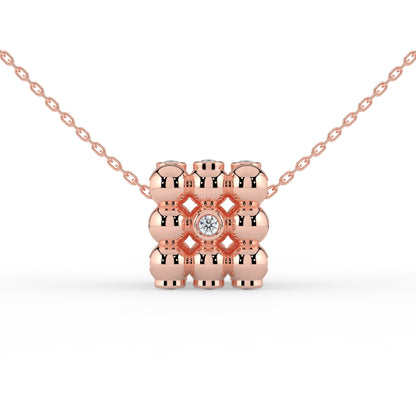 Pixel Lab Diamond Pendant (With Chain)