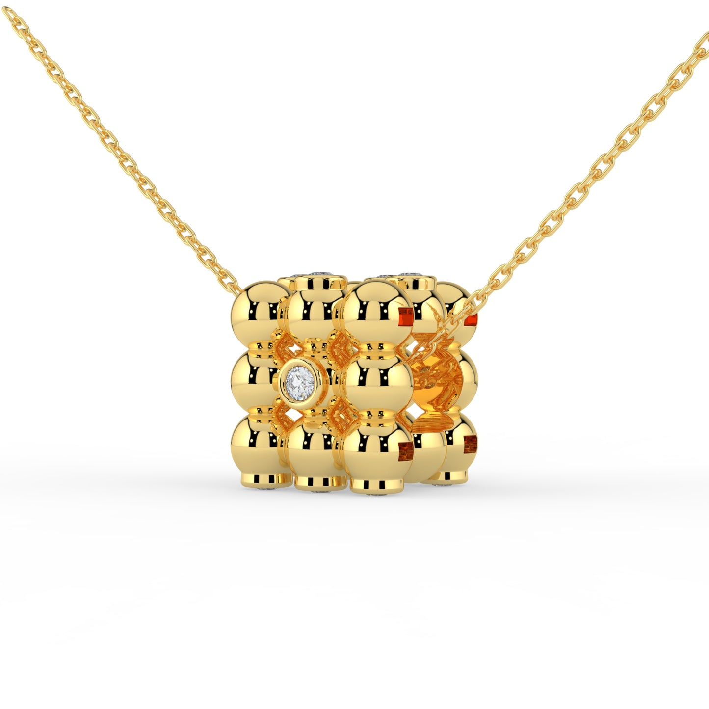 Pixel Lab Diamond Pendant (With Chain)