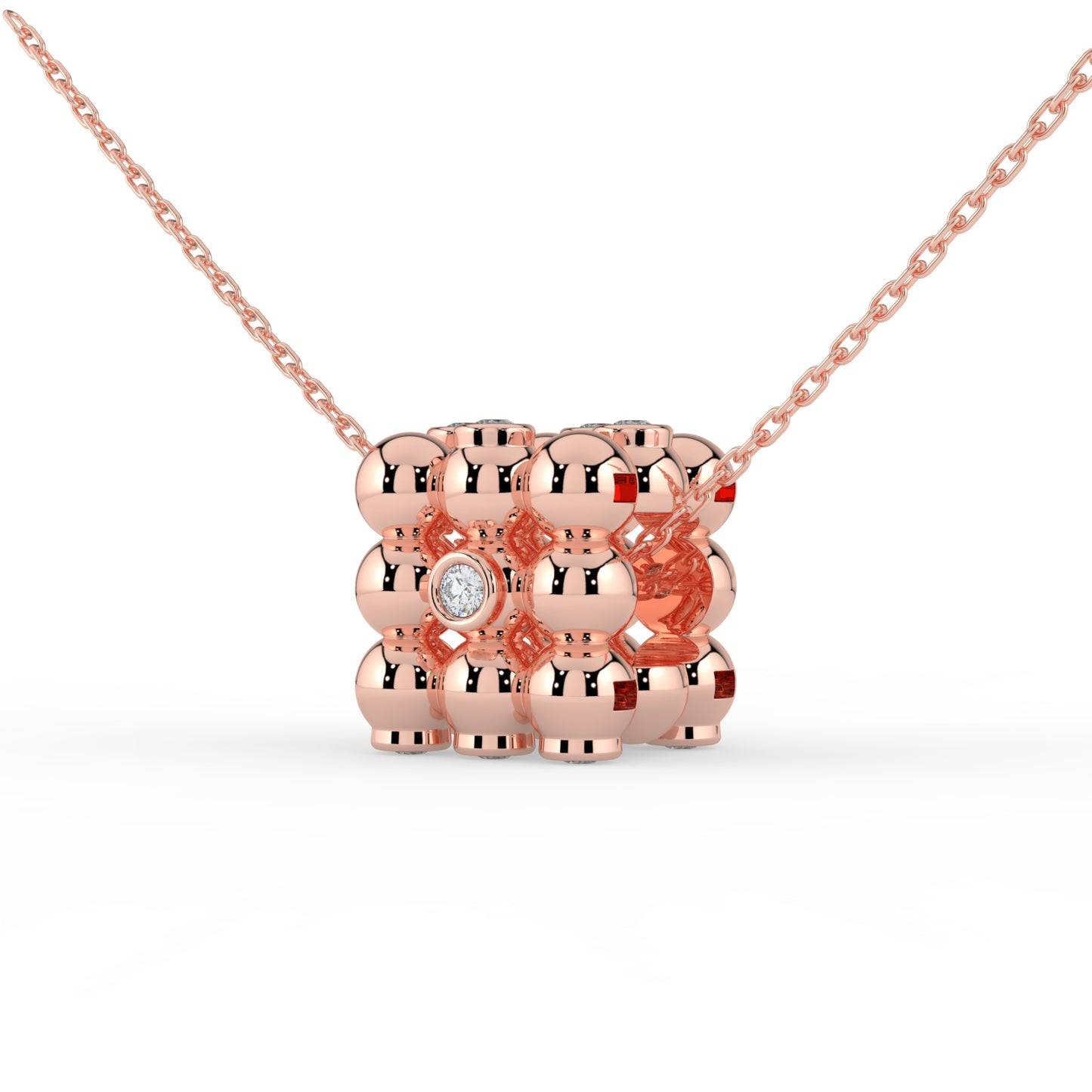 Pixel Lab Diamond Pendant (With Chain)