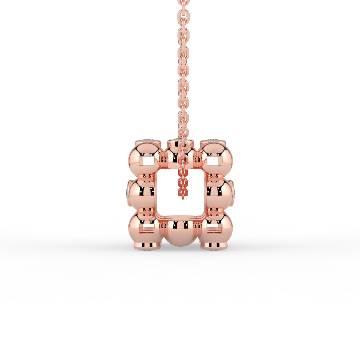 Pixel Lab Diamond Pendant (With Chain)