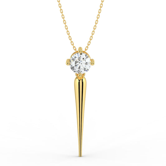 Solace Solitaire Diamond Pendant (With Chain)