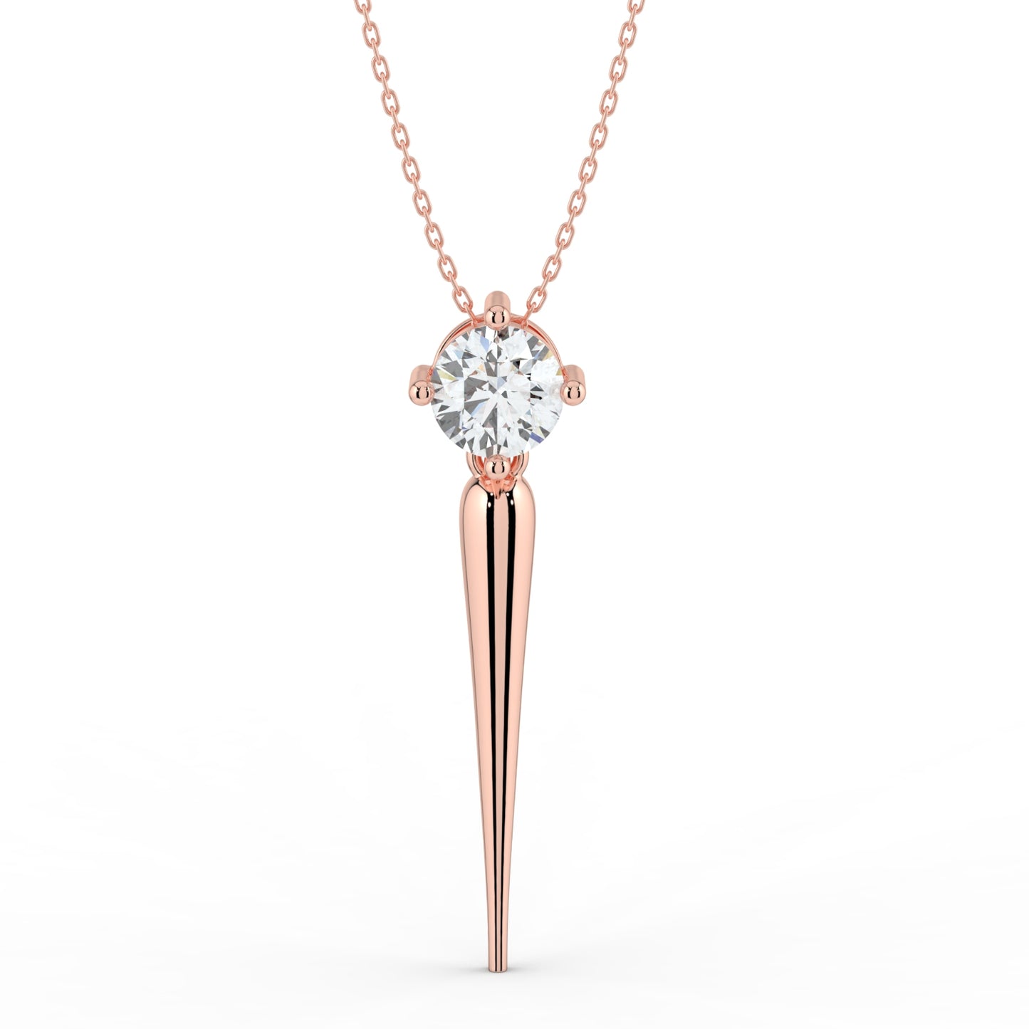 Solace Solitaire Diamond Pendant (With Chain)