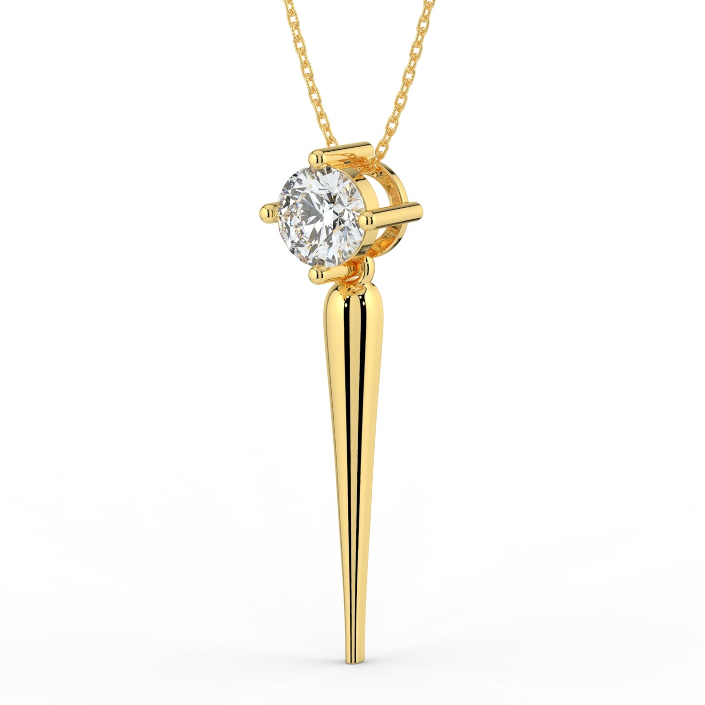 Solace Solitaire Diamond Pendant (With Chain)