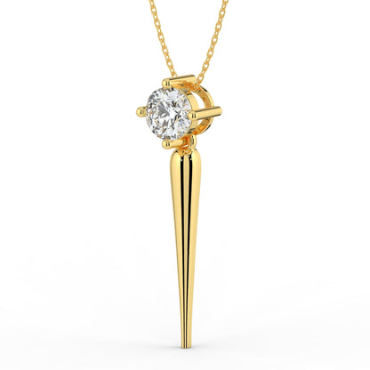 Solace Solitaire Diamond Pendant (With Chain)