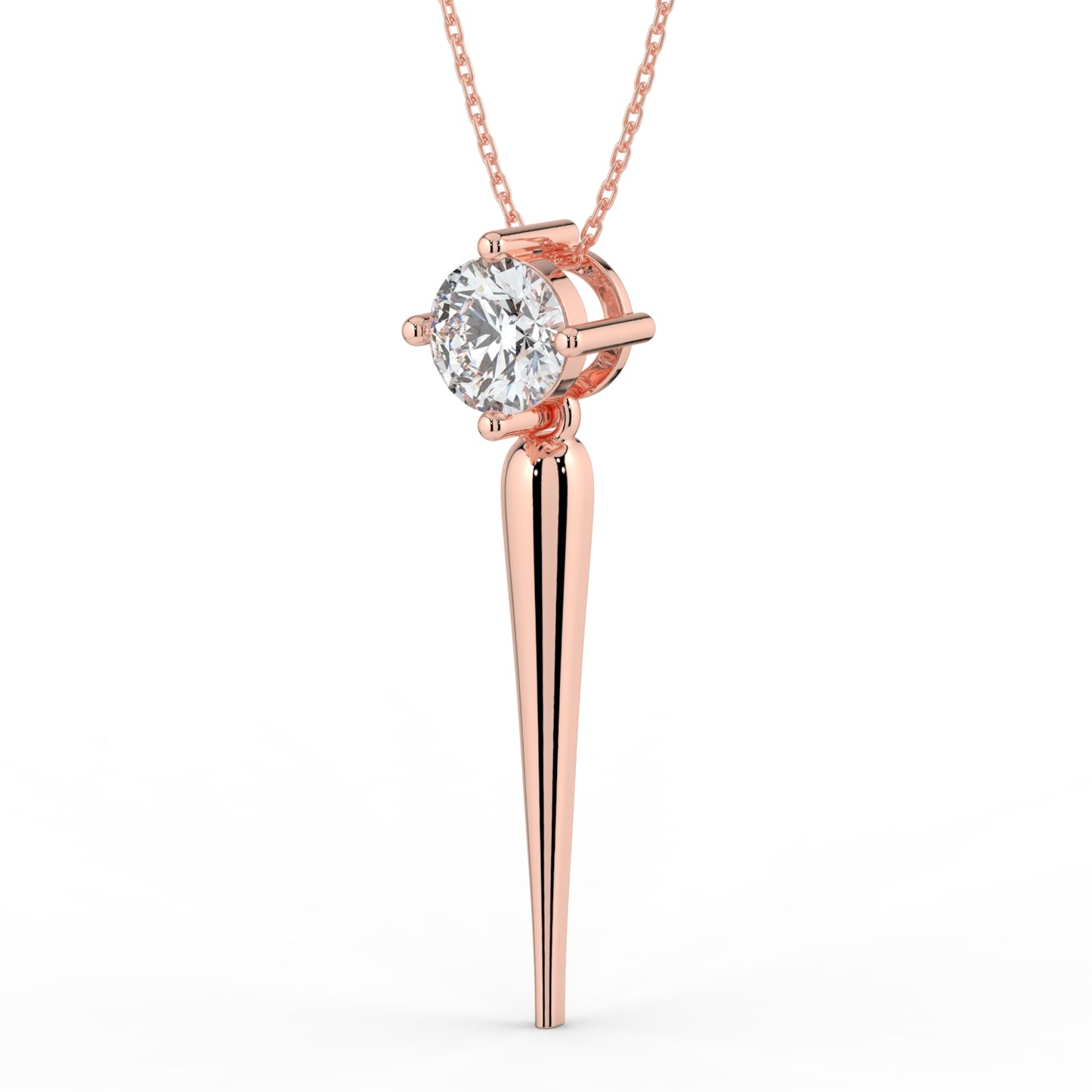 Solace Solitaire Diamond Pendant (With Chain)