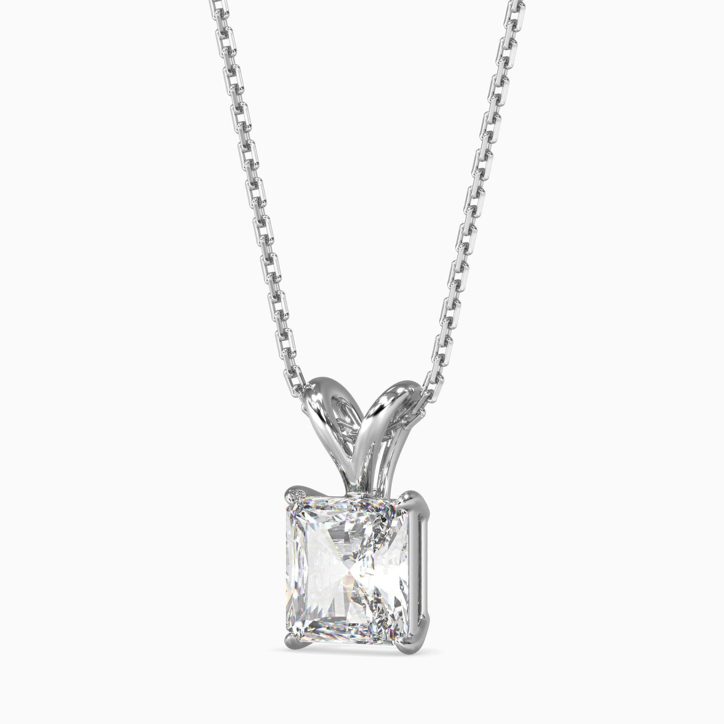 25 Cent Radiant Solitaire Pendant