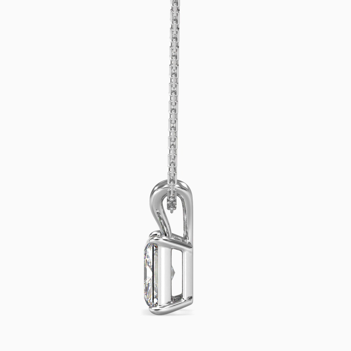 25 Cent Radiant Solitaire Pendant