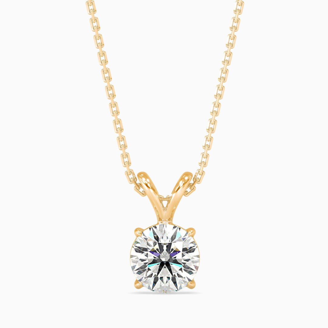 25 Cent Classic Solitaire Pendant (With Chain)