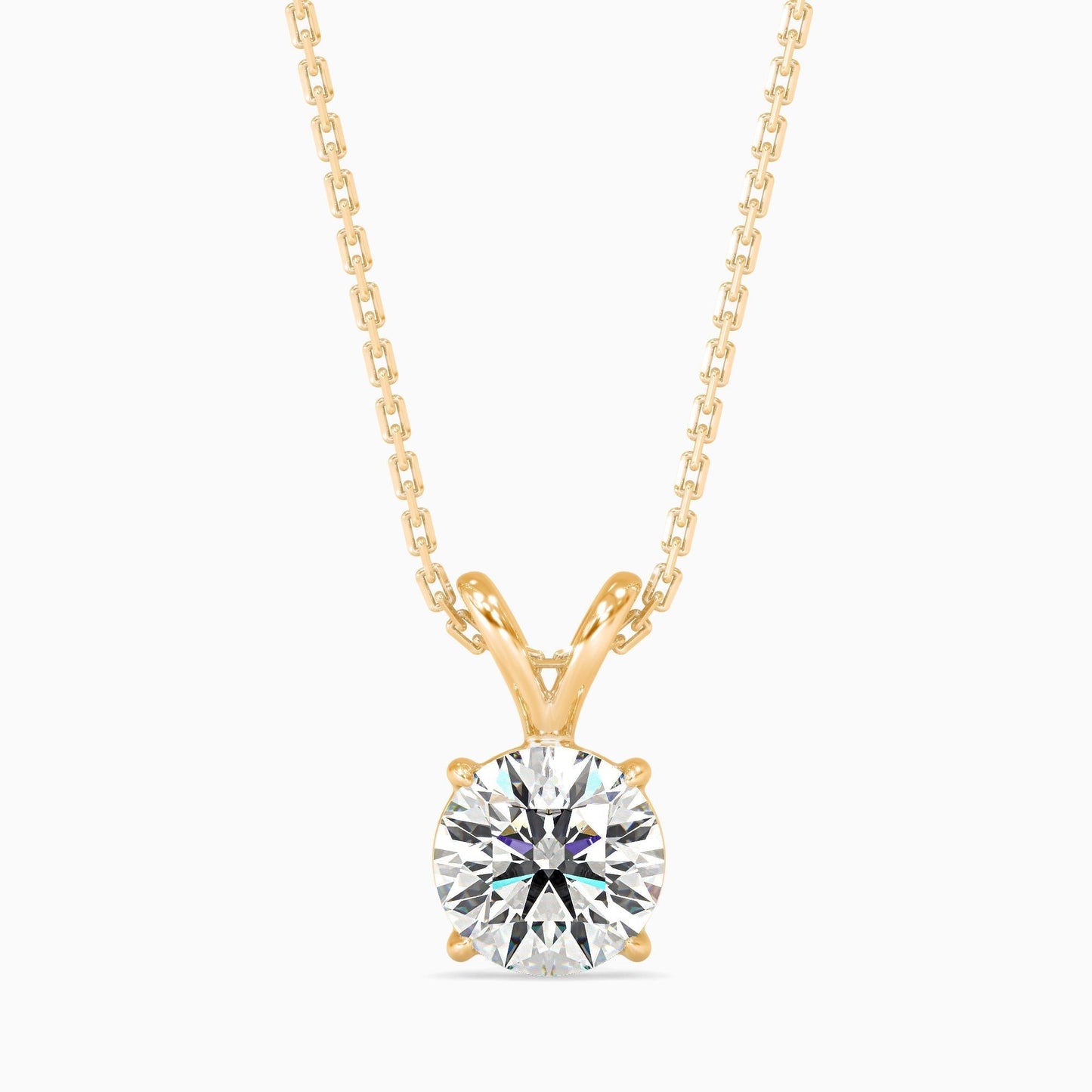 25 Cent Classic Solitaire Pendant (With Chain)