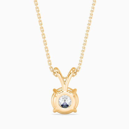 25 Cent Classic Solitaire Pendant (With Chain)