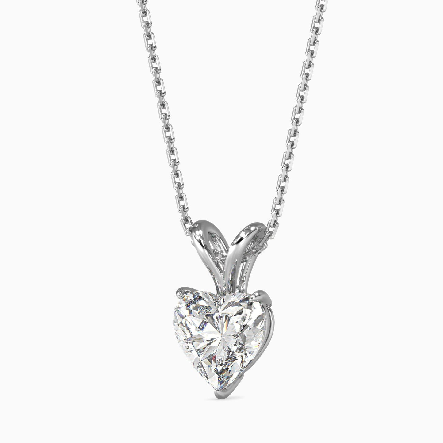 25 Cent Heart Solitaire Pendant