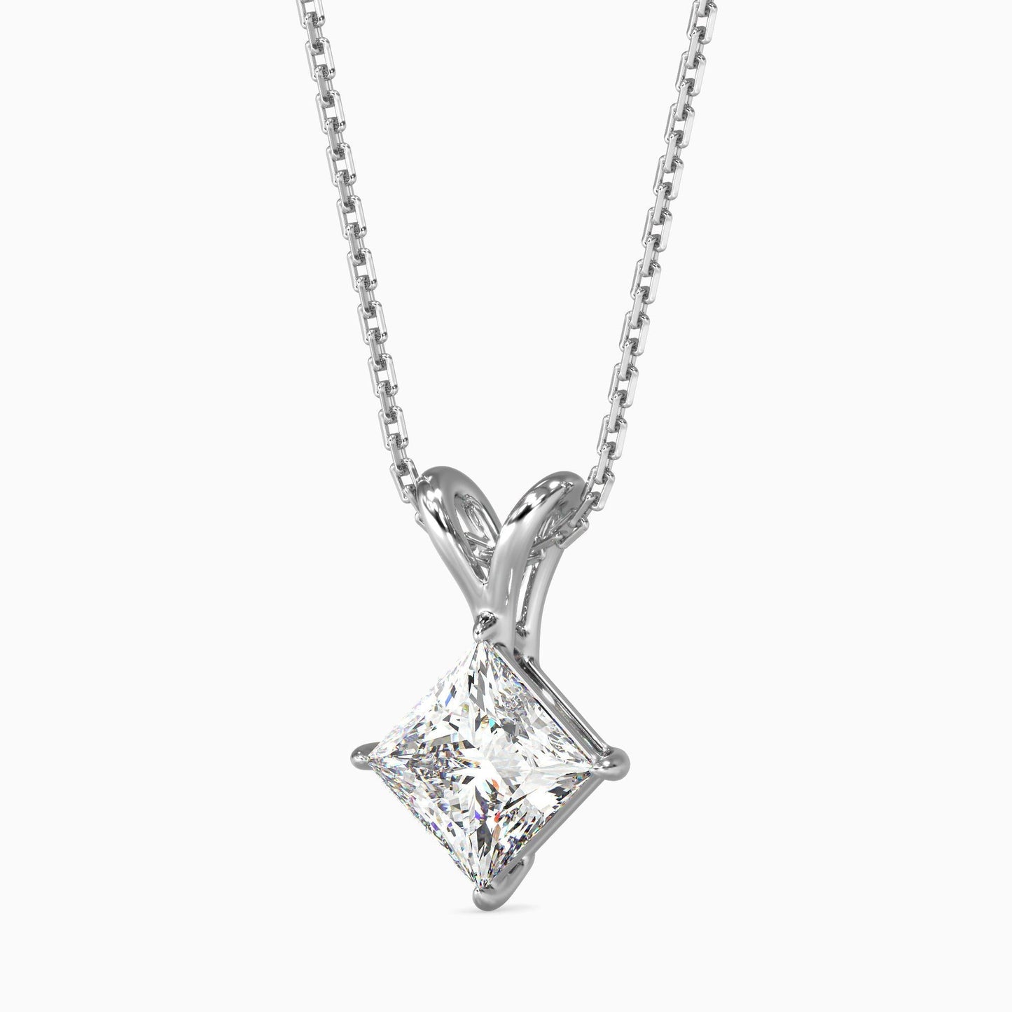 25 Cent Princess Solitaire Pendant
