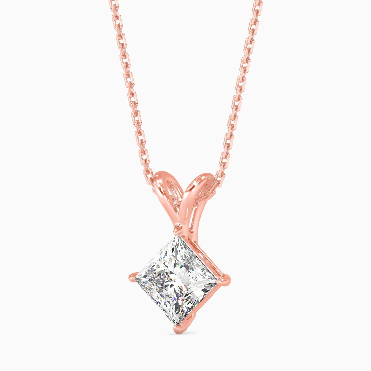 25 Cent Princess Solitaire Pendant