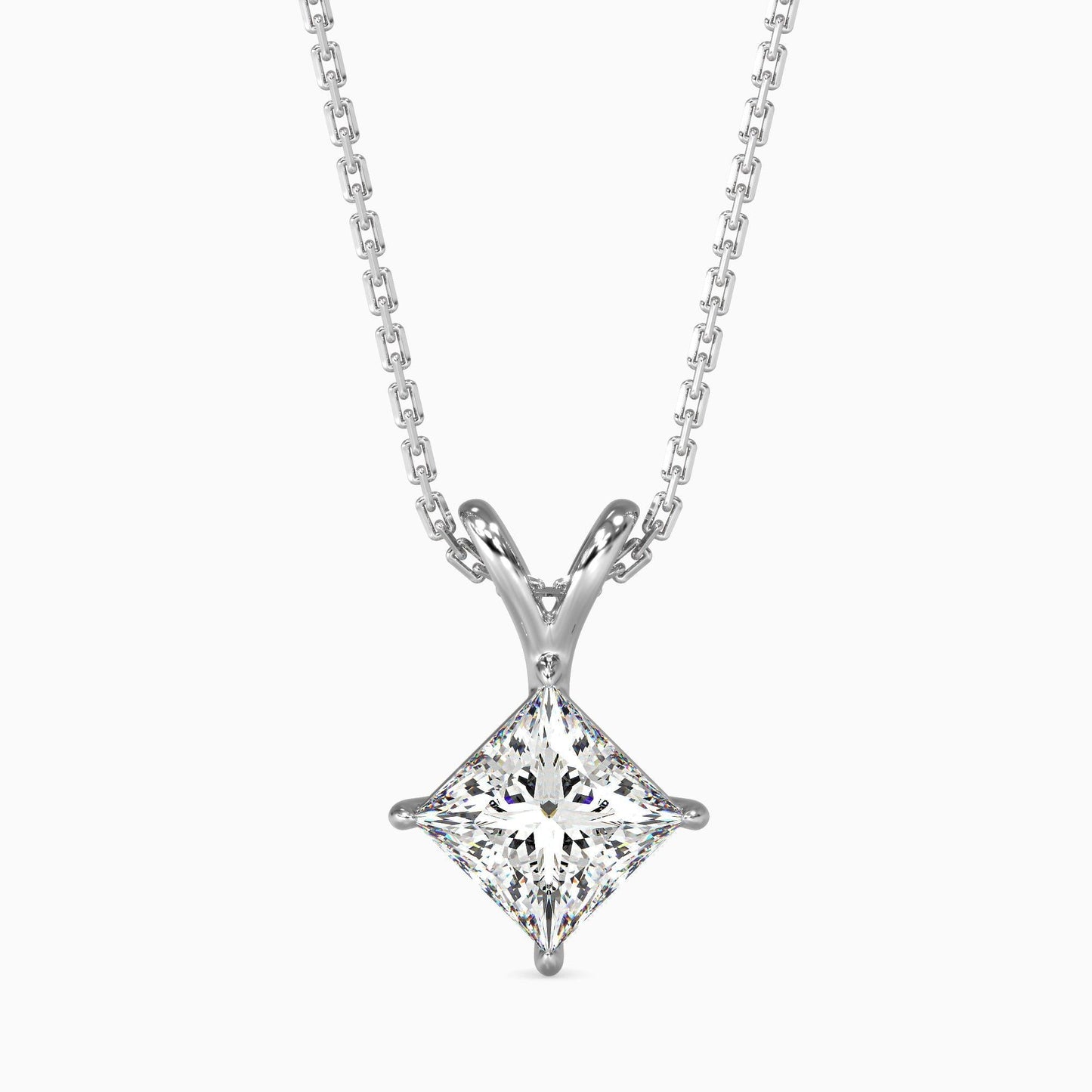 25 Cent Princess Solitaire Pendant