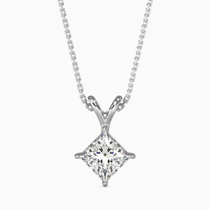 25 Cent Princess Solitaire Pendant
