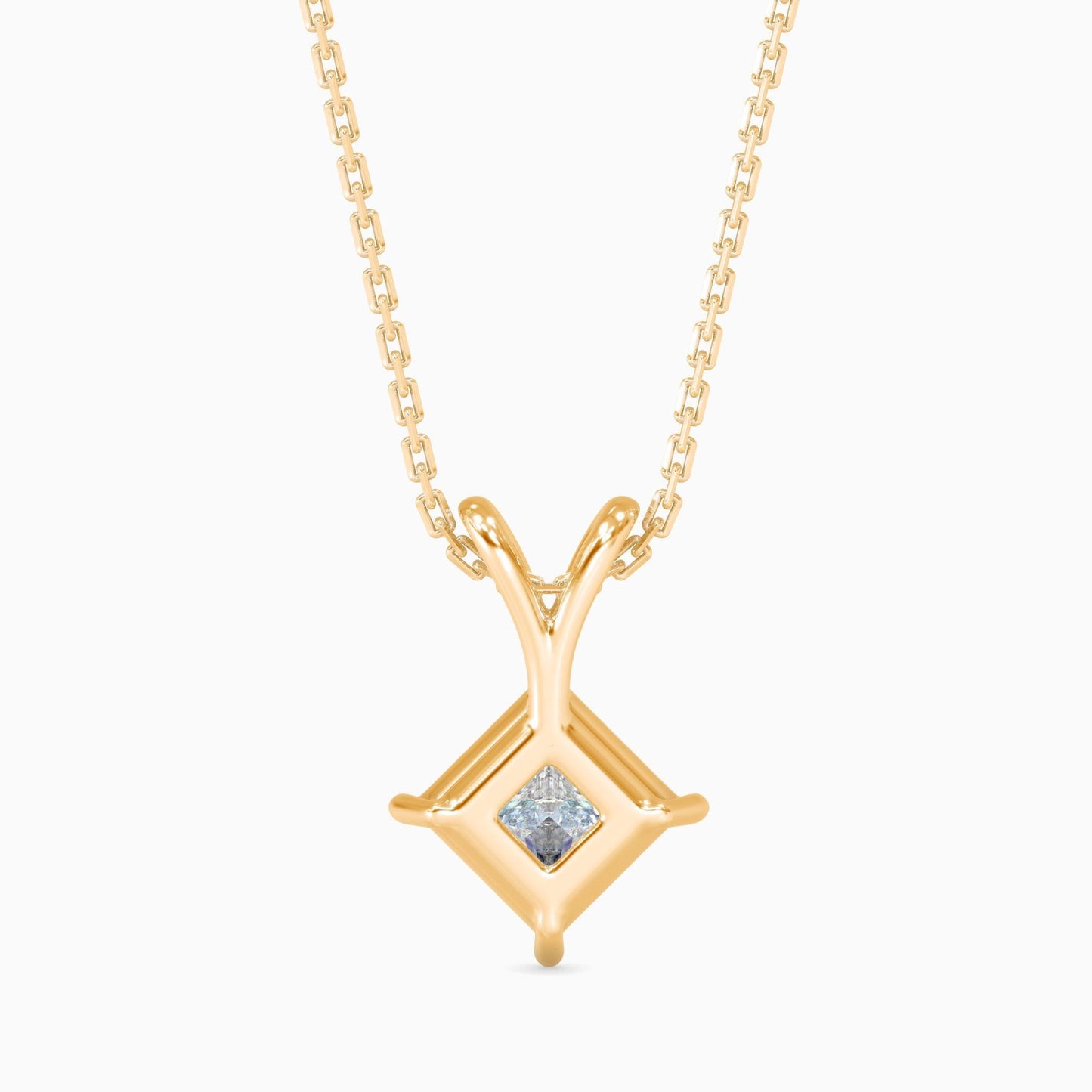25 Cent Princess Solitaire Pendant
