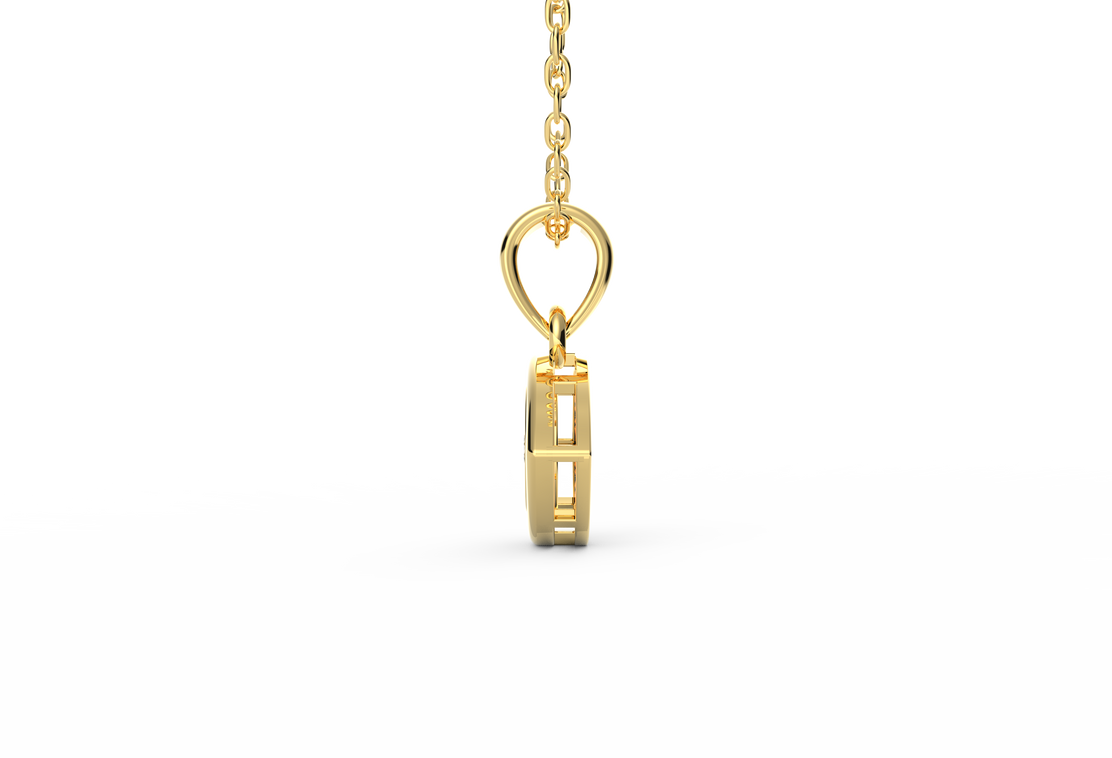 Classic Evil Eye Lab Diamond Pendant (With Chain)