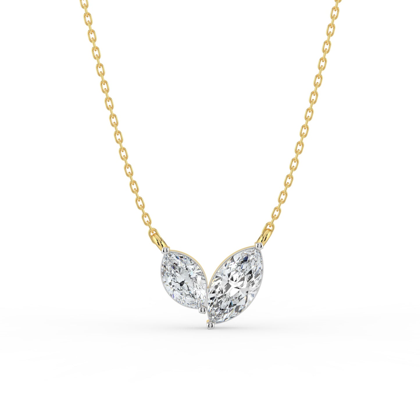 Dual Marquise Lab Diamond Necklace