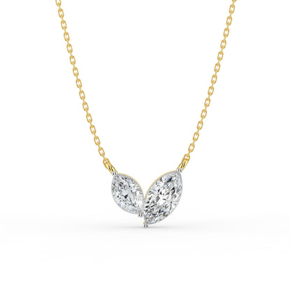 Dual Marquise Lab Diamond Necklace