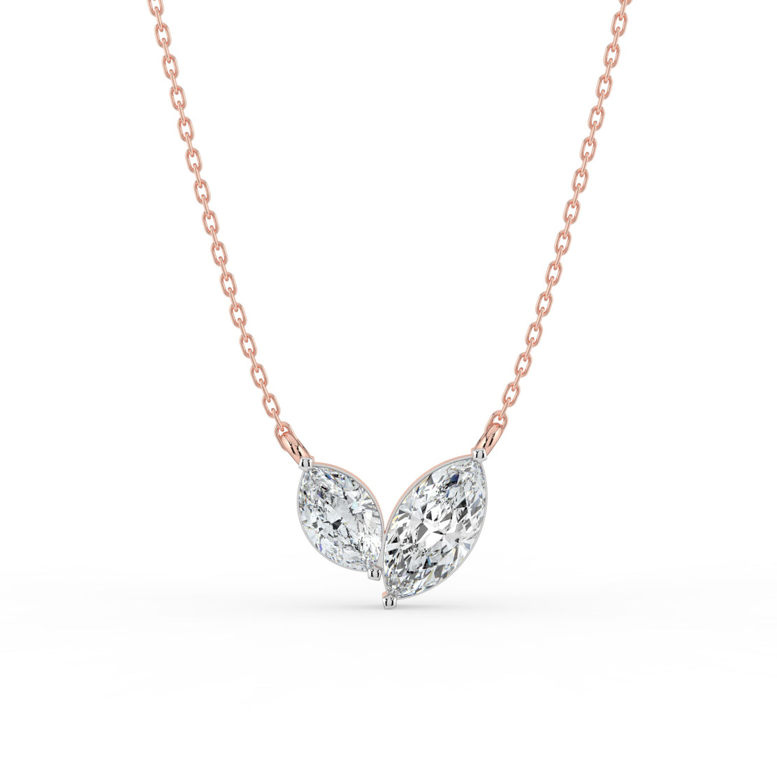 Dual Marquise Lab Diamond Necklace