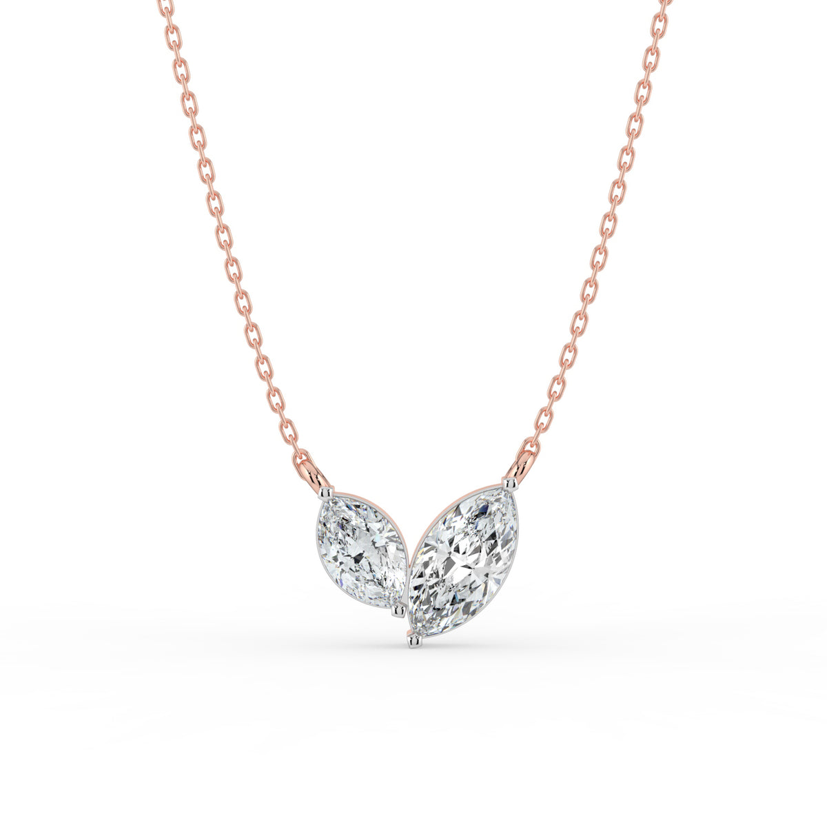 Dual Marquise Lab Diamond Necklace