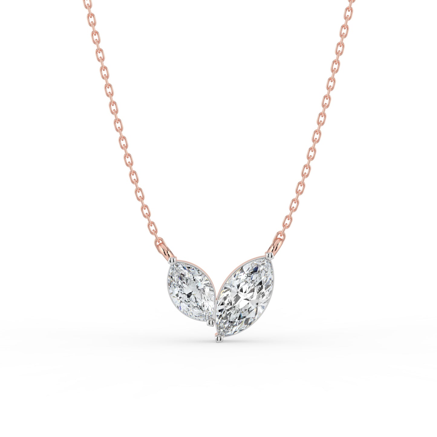Dual Marquise Lab Diamond Necklace