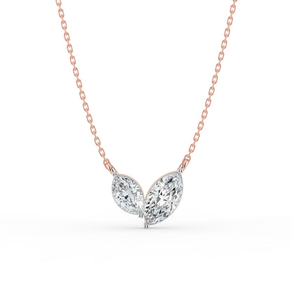 Dual Marquise Lab Diamond Necklace