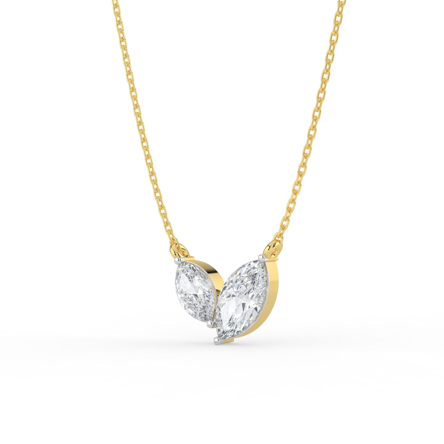 Dual Marquise Lab Diamond Necklace