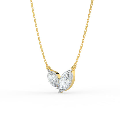 Dual Marquise Lab Diamond Necklace