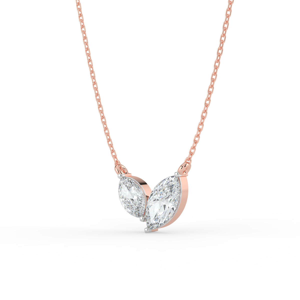 Dual Marquise Lab Diamond Necklace