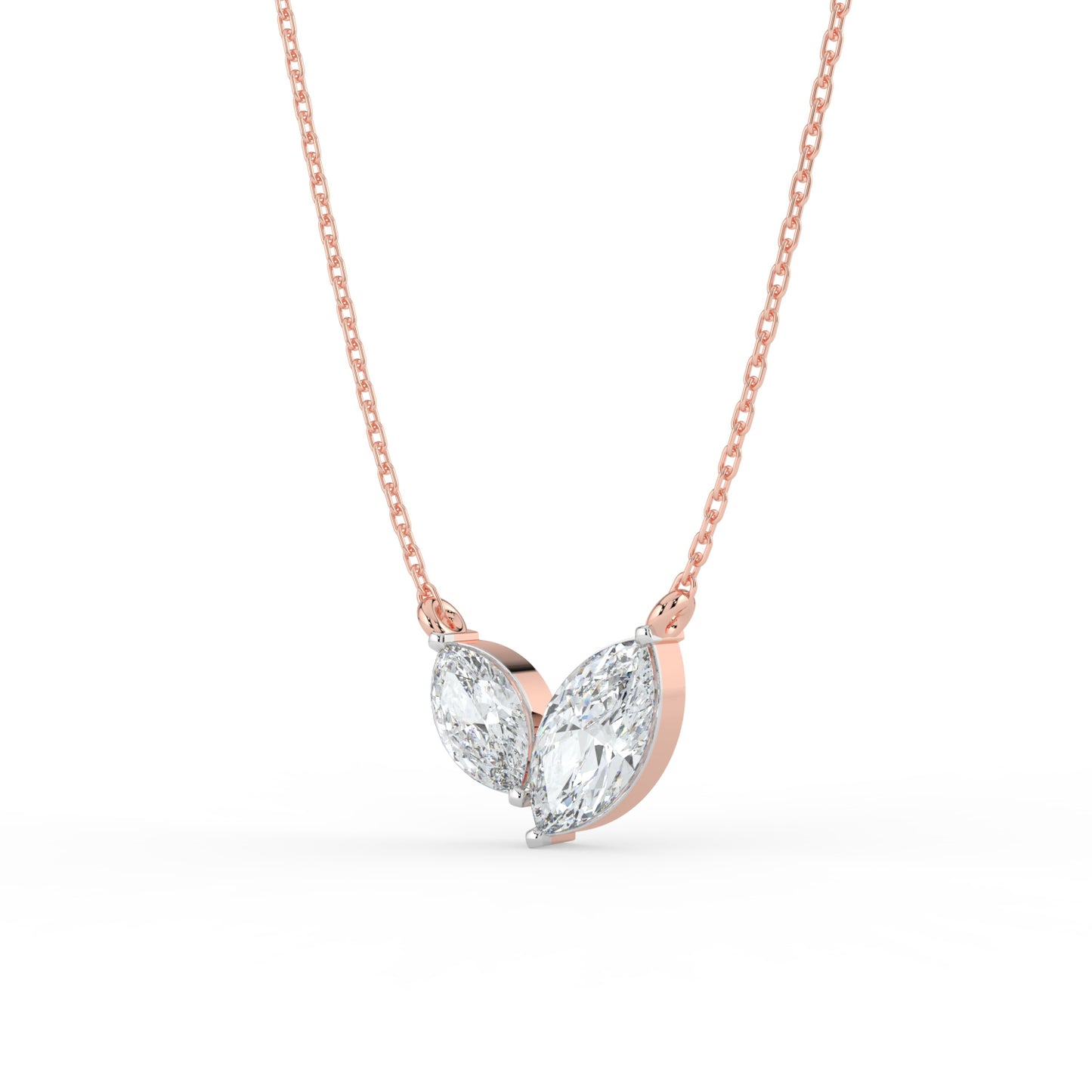 Dual Marquise Lab Diamond Necklace