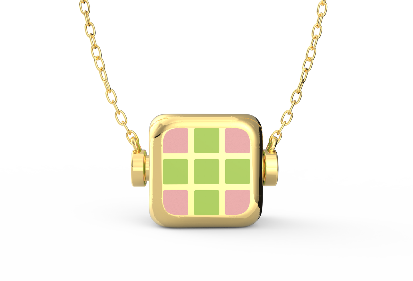 Quirky Cube Spinning Necklace