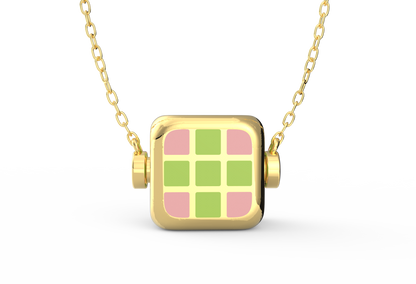 Quirky Cube Spinning Necklace