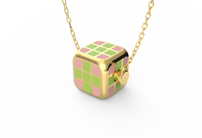 Quirky Cube Spinning Necklace