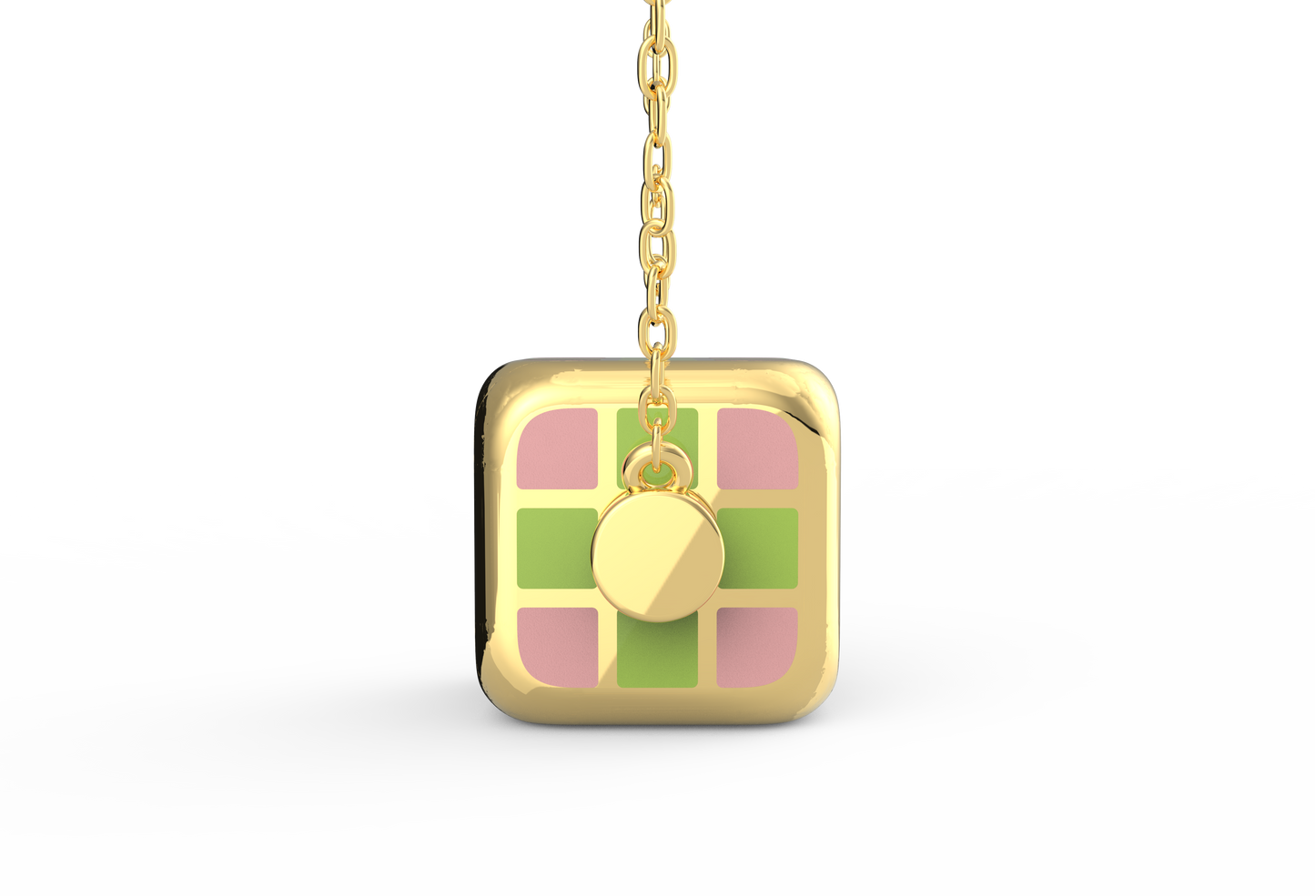 Quirky Cube Spinning Necklace
