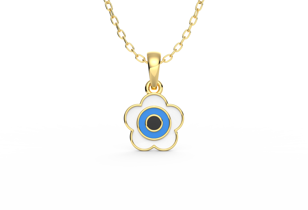 Flora Evil Eye Pendant (With Chain)